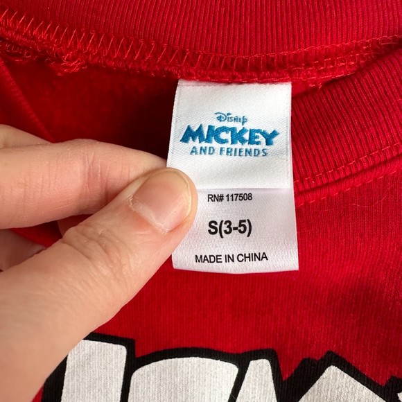 DISNEY Mickey Mouse and Friends Red Ladies Casual Sweatshirt, S - Picture 3 of 4
